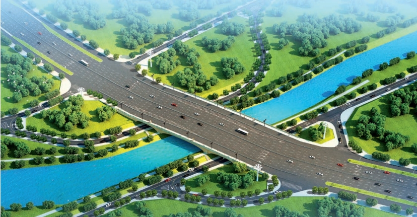 聊城市财干路运河桥及互通匝道工程